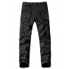 Zipper Fly Pockets Embellished Straight Leg Fleece Cargo Pants