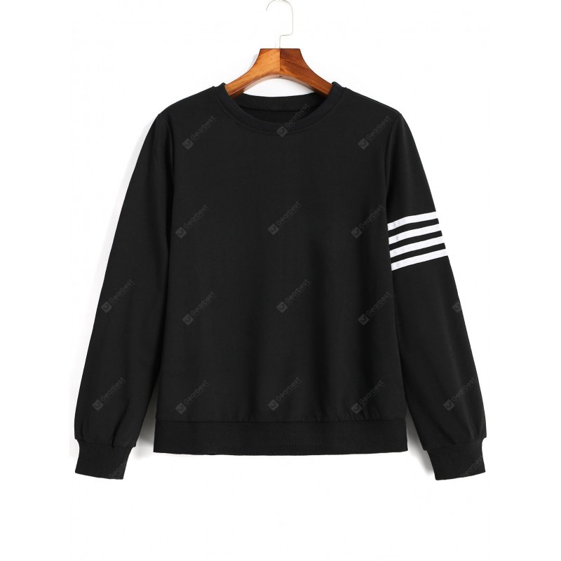 Stripes Panel Loose Sweatshirt