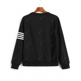 Stripes Panel Loose Sweatshirt