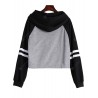 Raglan Sleeve Drawstring Letter Print Hoodie