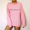 The Friends Letter Pattern Round Neck Long Sleeves