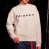 The Friends Letter Pattern Round Neck Long Sleeves