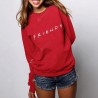 The Friends Letter Pattern Round Neck Long Sleeves