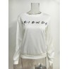 The Friends Letter Pattern Round Neck Long Sleeves