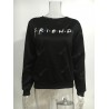 The Friends Letter Pattern Round Neck Long Sleeves