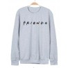 The Friends Letter Pattern Round Neck Long Sleeves