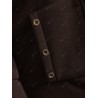 Zipper Fly Thicken Leopard Pattern Brown Hoodie