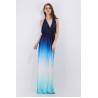 Sexy Gradient Backless Floor-length Dress Evening Gown