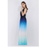 Sexy Gradient Backless Floor-length Dress Evening Gown