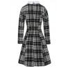 Vintage Plaid Knee Length Dress