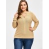 Plus Size Criss Cross Cable Knit Sweater