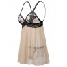 See Thru Lace Trim Plus Size Babydoll