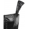 Plus Size Lace Zip Faux Leather Corset