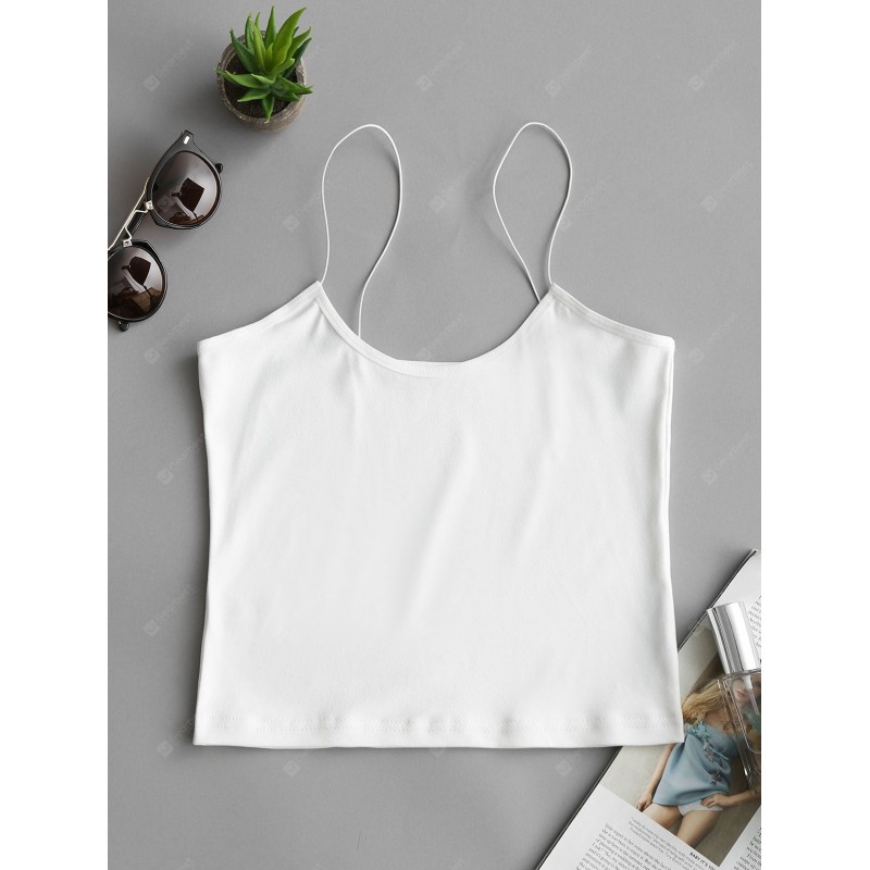 Spaghetti Strap Cropped Tank Top