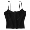 Snap Button Cropped Tank Top