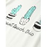 Round Collar Cacti Print Tank Top