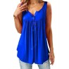 Women Tank Tops Button Solid Color Slip