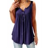 Women Tank Tops Button Solid Color Slip