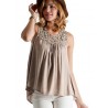 Round Neck Women's Sleeveless Top