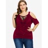 Plus Size Cowl Neck Blouson T-shirt