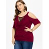 Plus Size Cowl Neck Blouson T-shirt