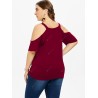 Plus Size Cowl Neck Blouson T-shirt