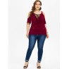 Plus Size Cowl Neck Blouson T-shirt