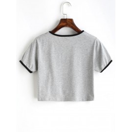 Saucerman Print Cropped Tee