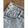 Ripped Frayed Hem Bleach Wash Jean Shorts