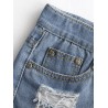 Ripped Frayed Hem Denim Shorts