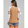 Raglan Long Sleeve Contrast Color Tee