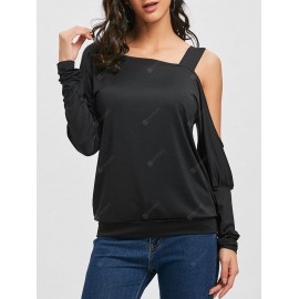 Skew Neck Cold Shoulder T-shirt