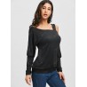 Skew Neck Cold Shoulder T-shirt