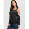 Skew Neck Cold Shoulder T-shirt