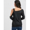 Skew Neck Cold Shoulder T-shirt