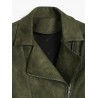 Plain Faux Suede Jacket