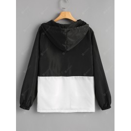 Two Tone Hooded Water Repellent Jacket