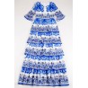 Printed Tiered Maxi Dress