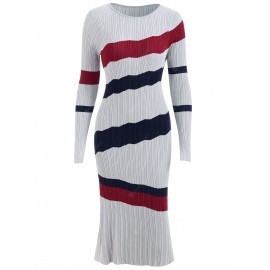 Striped Bodycon Sweater Dress