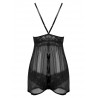 Slit Lace Sheer Slip Babydoll