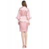 Women'S Colour Satin Kimono Robe