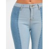 Two Tone Color Denim Jeans