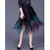 Spot Irregular Collision Stitching Mesh Skirt