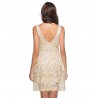 Women's Sexy Strap Embroidery Floral Party Club Sleeveless Dress