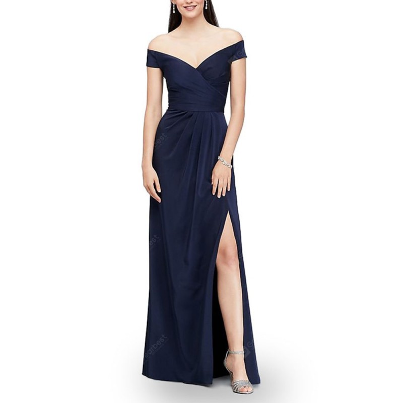 Satin Temperament Slim Slimming Party Dress