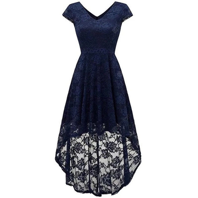 Women's Wear V Collar Cocktail Lace Dress