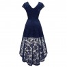 Women's Wear V Collar Cocktail Lace Dress