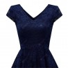 Women's Wear V Collar Cocktail Lace Dress