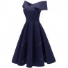 Women'S One-Shoulder Satin Dress