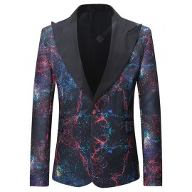 Painting Print Casual Outdoor Blazer